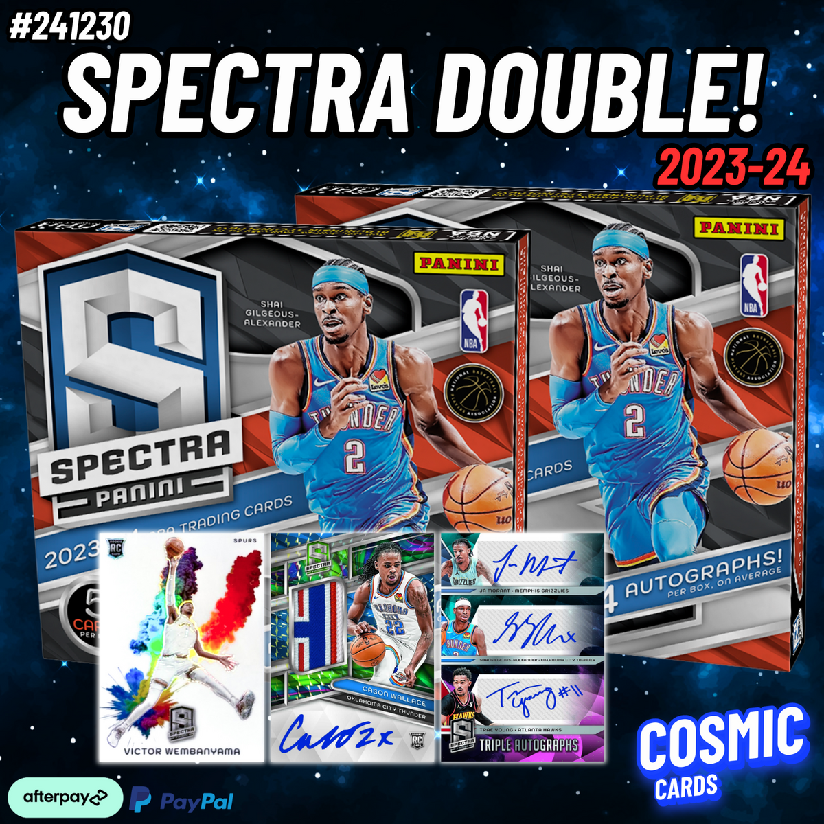 BREAK #241230 - 2023-24 PANINI SPECTRA BASKETBALL HOBBY (2 BOXES) - GRIZZLIES