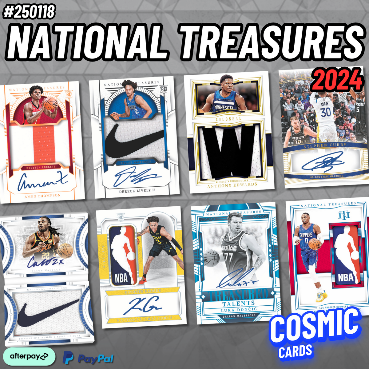 BREAK #250118 2023-24 PANINI NATIONAL TREASURES BASKETBALL HOBBY BOX - CELTICS