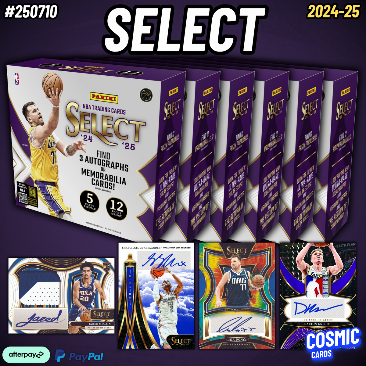 #250710 2024-25 PANINI SELECT BASKETBALL HOBBY 6 BOXES - WIZARDS
