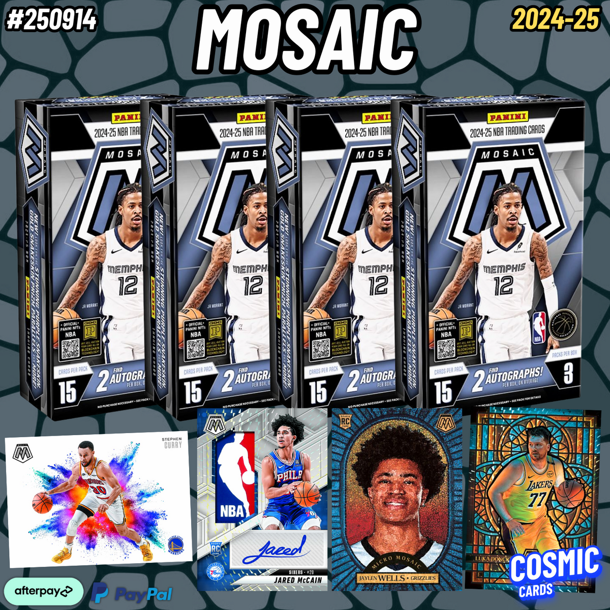 BREAK #250914 2024-25 PANINI MOSAIC BASKETBALL 1/3 CASE (SUNS)