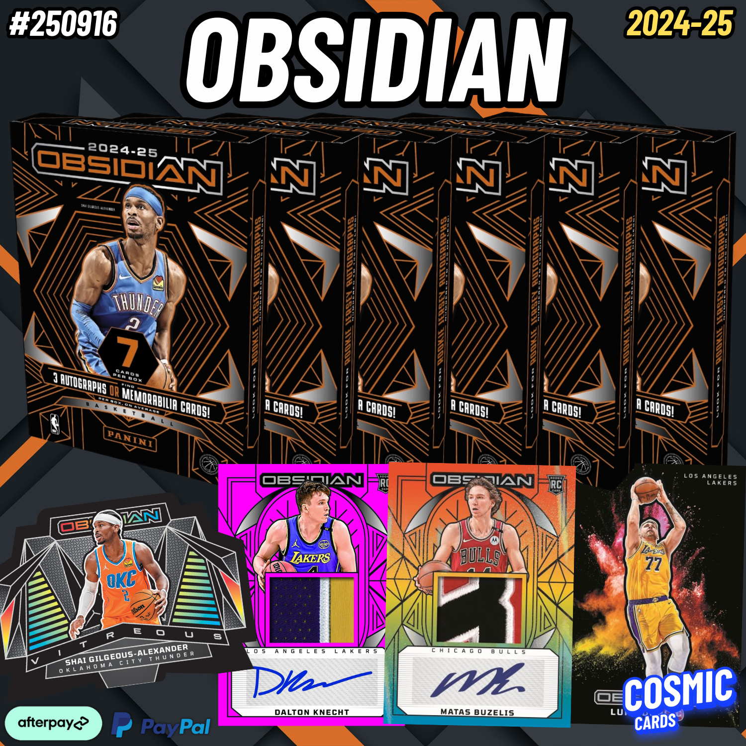 BREAK #250916 2024-25 PANINI OBSIDIAN BASKETBALL HALF-CASE 6 BOXES (PISTONS)