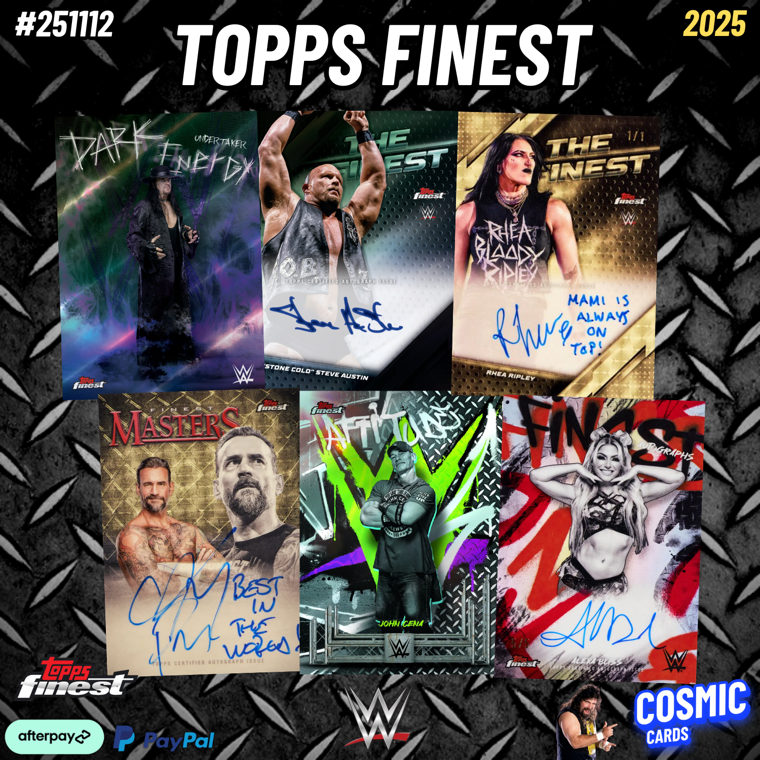 BREAK #251112 2025 TOPPS FINEST WWE HOBBY CASE 8 BOXES (HHH, LIV, HBK)