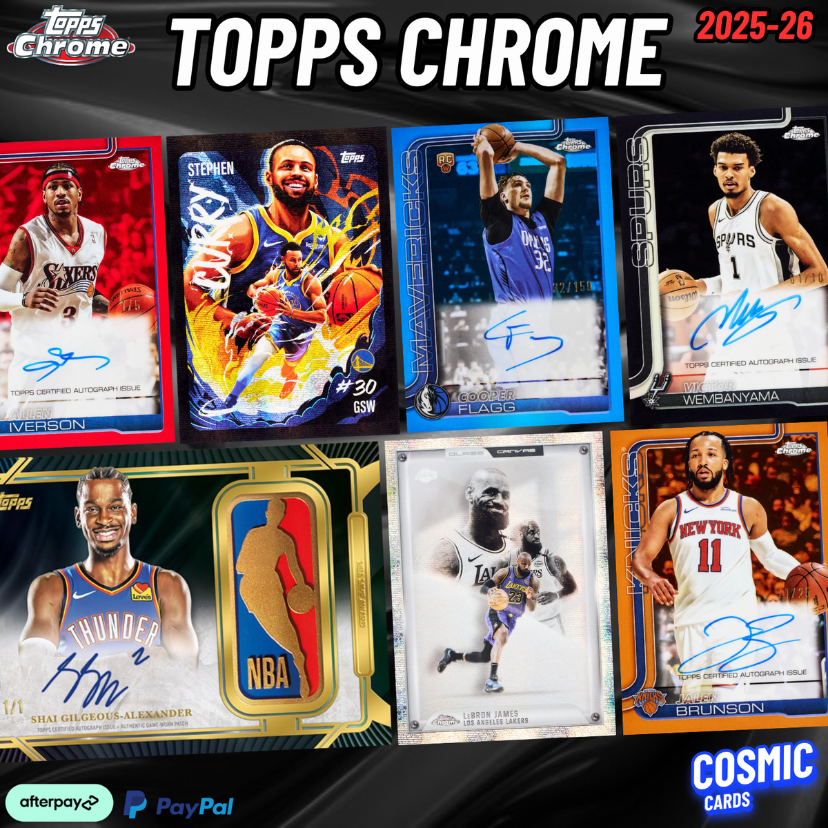 BREAK #251224 2025 TOPPS CHROME BASKETBALL HOBBY 3 BOXES (THUNDER)