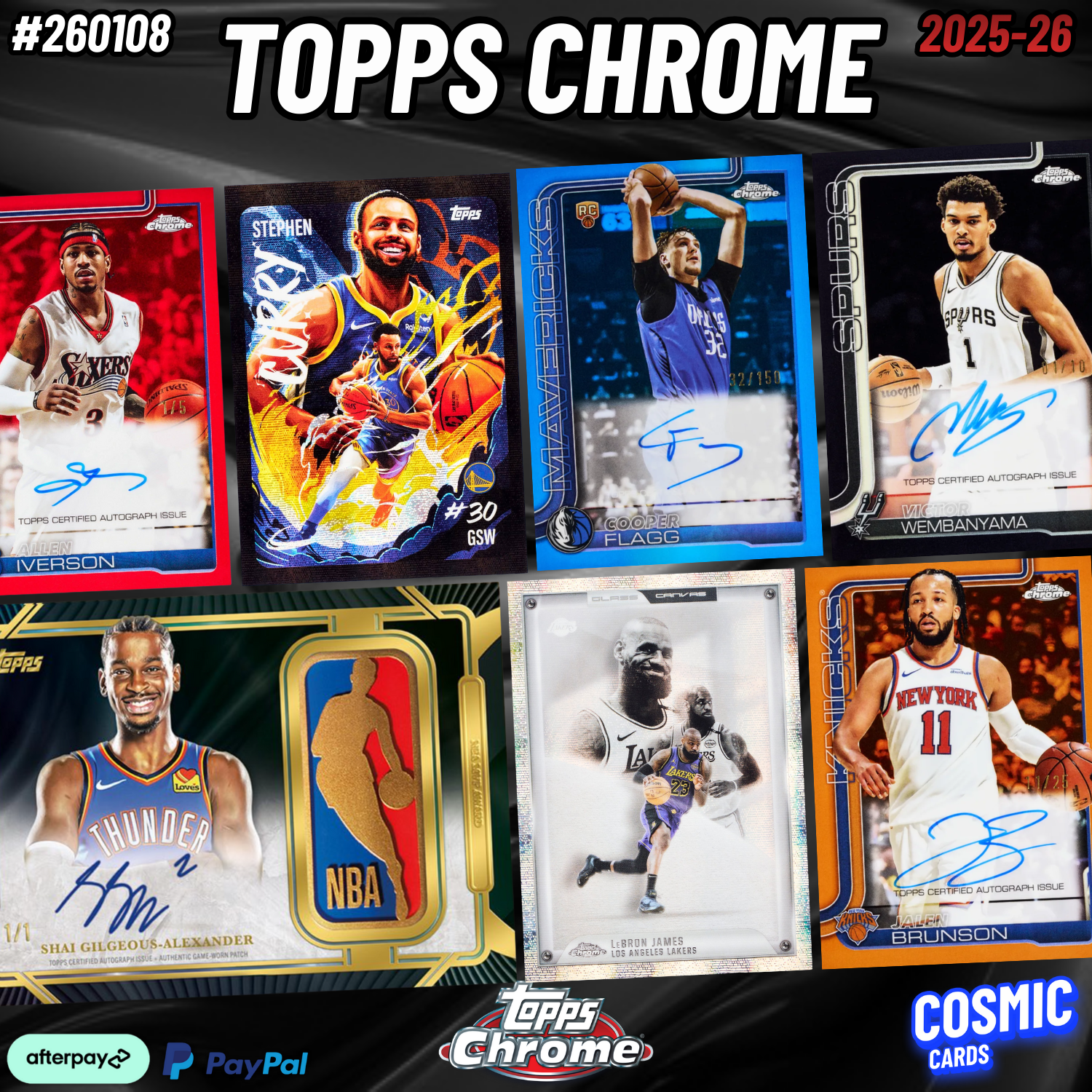 BREAK #260108 2025 TOPPS CHROME BASKETBALL MEGA HALF-CASE (WARRIORS, GRIZZ, MINIS)