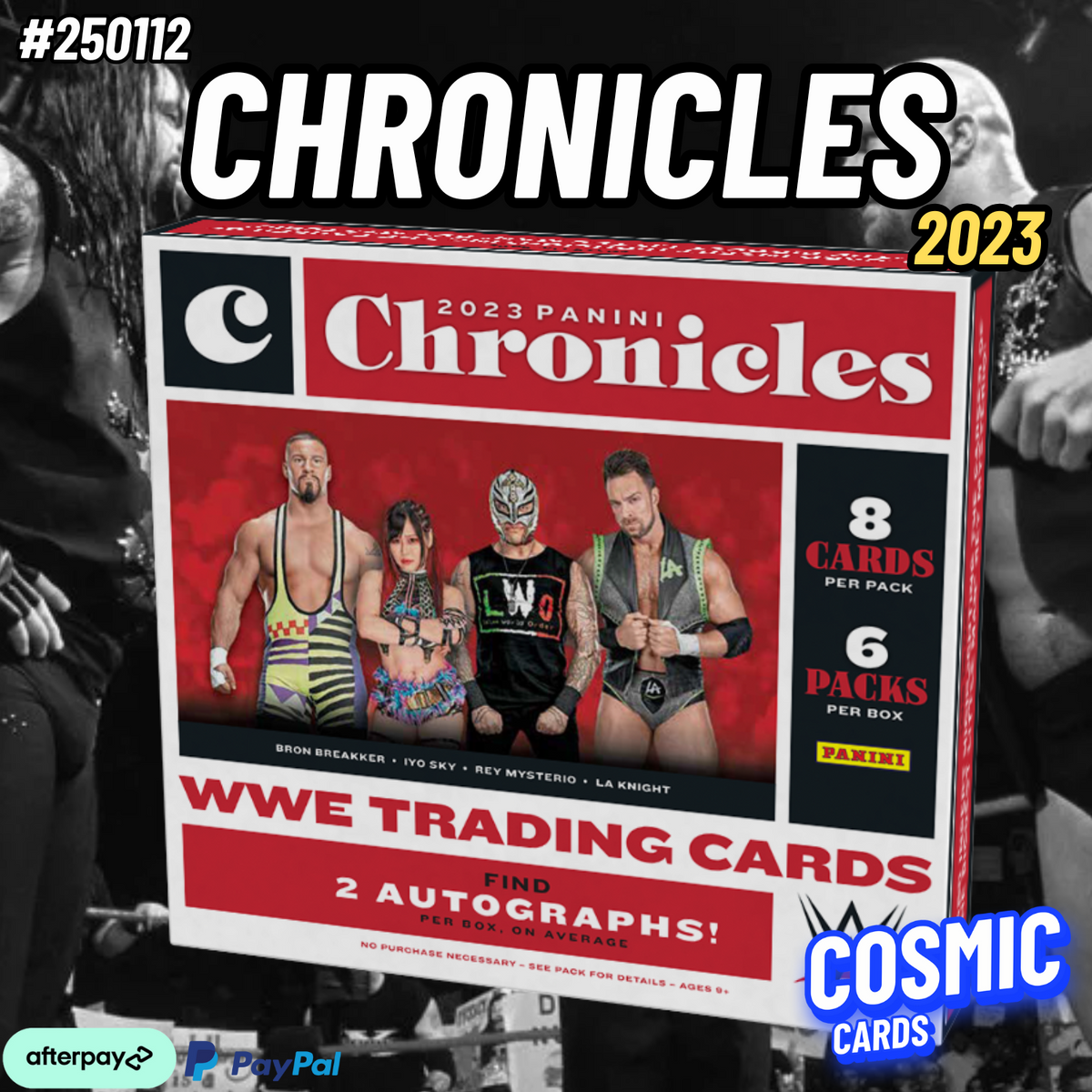 BREAK #250112 2023 PANINI CHRONICLES WWE HOBBY BOX - MAIN SPOT